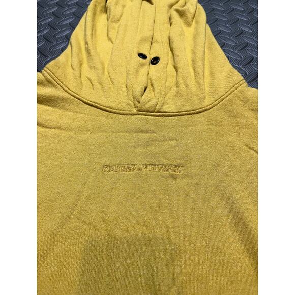 Daniel Patrick Loop Terry Standard Hoodie Mustard Yellow Medium Streetwear - Picture 2 of 6